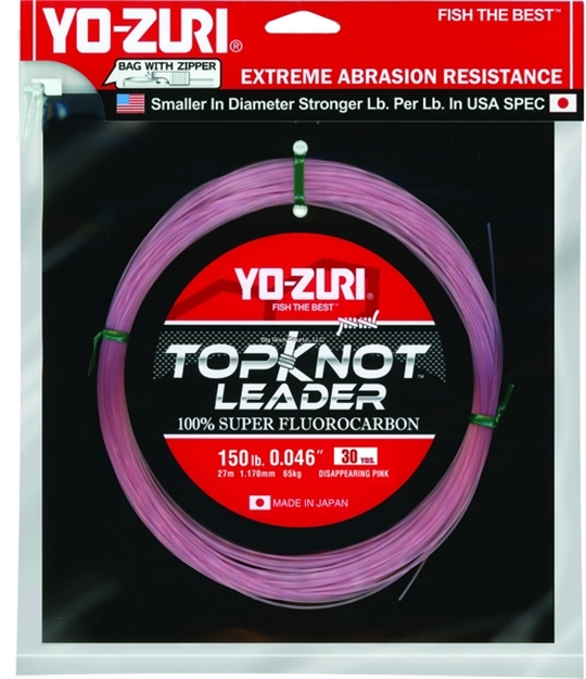 Picture of Yo-Zuri Topkot Fluorocarbon Leader, 150Lb Test, 30Yd, Pink, Boxed