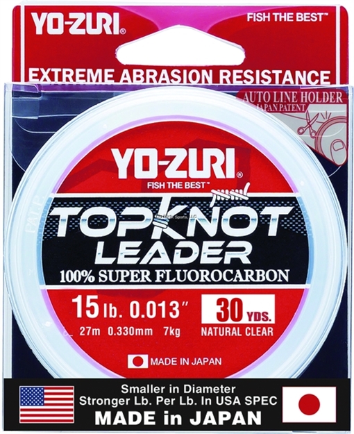 Picture of Yo-Zuri Topkot Fluorocarbon Leader, 15Lb Test, 30Yd, Clear, Boxed