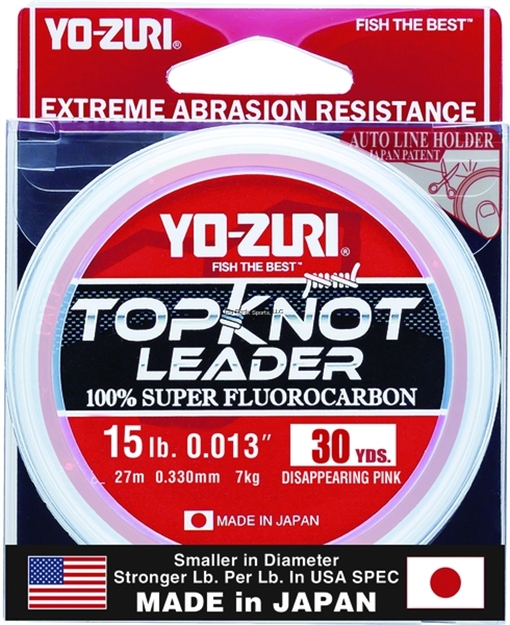 Picture of Yo-Zuri Topkot Fluorocarbon Leader, 15Lb Test, 30Yd, Pink, Boxed