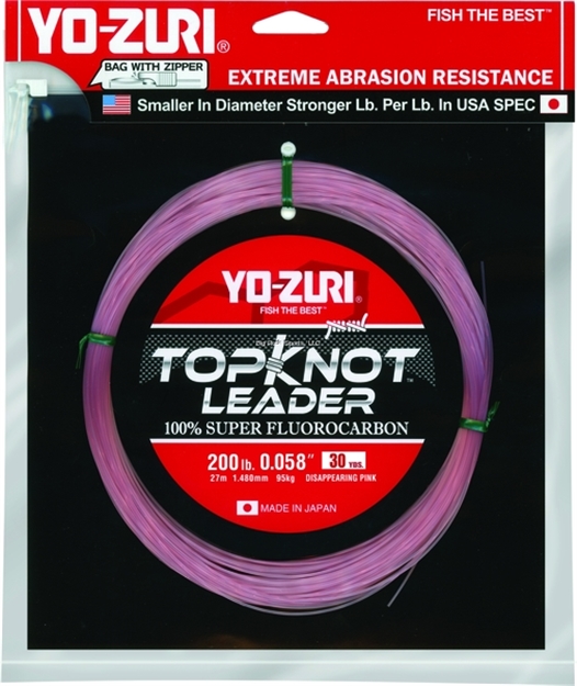 Picture of Yo-Zuri Topkot Fluorocarbon Leader, 200Lb Test, 30Yd, Pink, Boxed