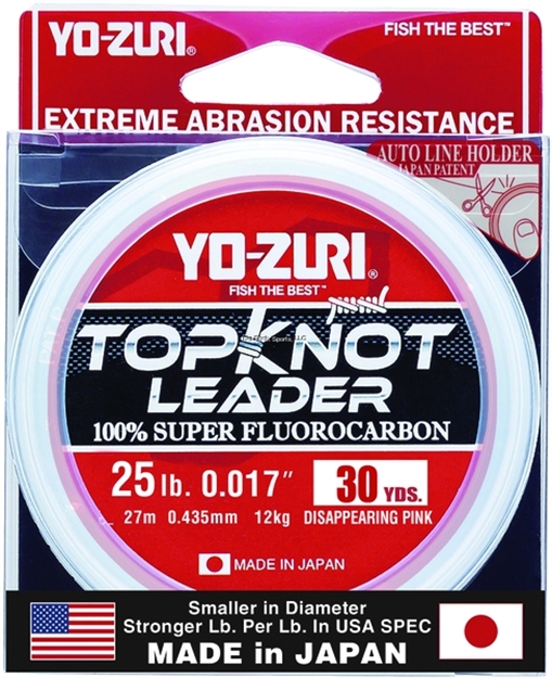 Picture of Yo-Zuri Topkot Fluorocarbon Leader, 25Lb Test, 30Yd, Pink, Boxed