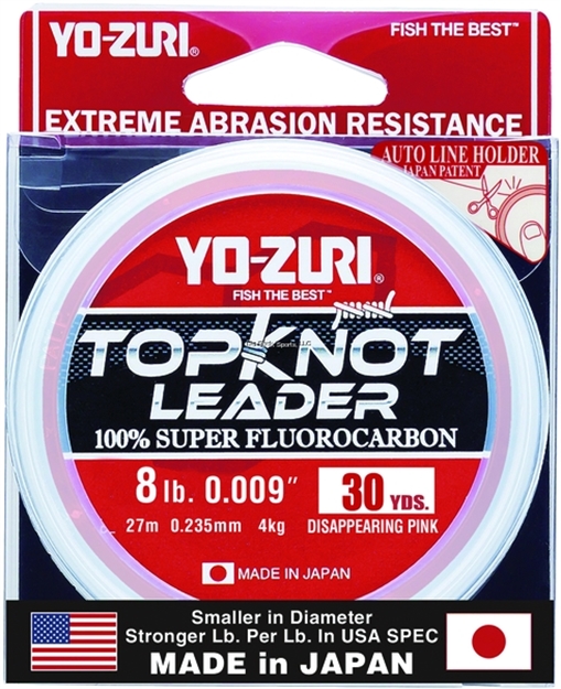 Picture of Yo-Zuri Topkot Fluorocarbon Leader, 8Lb Test, 30Yd, Pink, Boxed