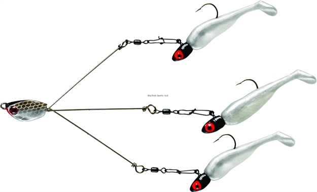 Picture of Yum  Brella Ultralight Tripod 3-Wire Fishing Rig, 1/16 Oz, Money Fry Pearl, Floating