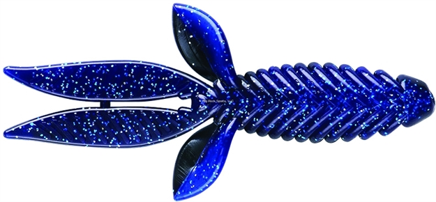 Picture of Yum Bad Mamma Soft Creature Bait, 4 1/4", Black/Blue Shadow,8/Bag