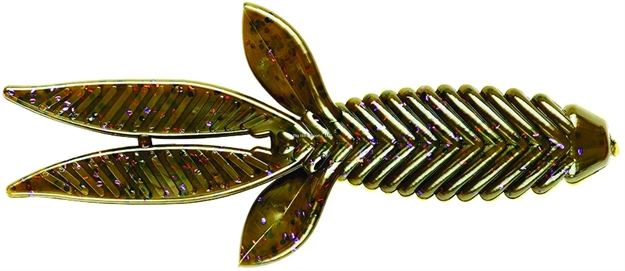 Picture of Yum Bad Mamma Soft Creature Bait, 4 1/4", Green Pumpkin/Purple Flake,8/Bag