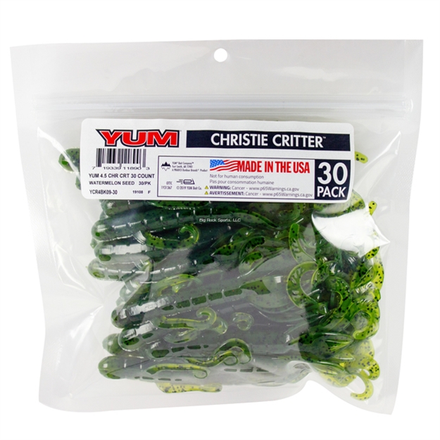 Picture of Yum Christie Critter 4 1/2", 30Pk-Watermellon Seed