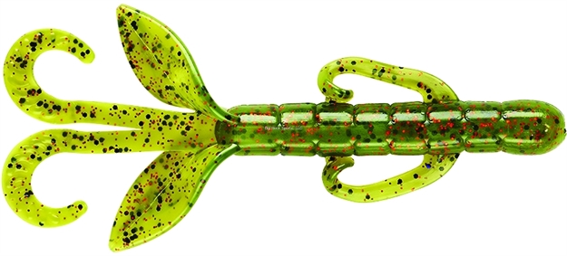 Picture of Yum Christie Critter Soft Plastic Creature Bait, 4 1/2", Watermelon/Red Flake, Floating,8/Bag
