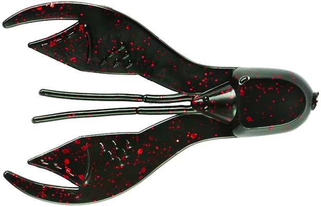 Picture of Yum Chunk Soft Plastic Crawfish, 2 3/4", Black/Red Flake,8/Bag