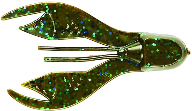 Picture of Yum Chunk Soft Plastic Crawfish, 3 1/4", Green Pumpkin/Blue Flake,7/Bag