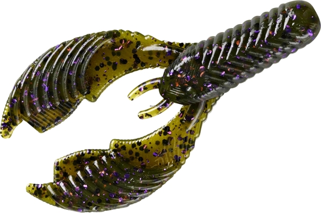 Picture of Yum Craw Chunk Soft Plastic Crawfish, 2.75", Green Pumpkin Purple Flake, 8 Bag
