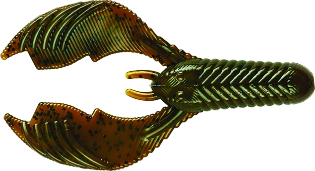 Picture of Yum Craw Chunk Soft Plastic Crawfish, 3 3/4", Green Pumpkin,8/Bag YCCK308