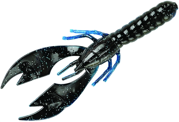 Picture of Yum Craw Papi Soft Plastic Crawfish, 3 3/4", Black/Blue Shadow,8/Bag