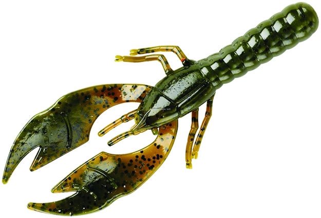 Picture of Yum Craw Papi Soft Plastic Crawfish, 3 3/4", Green Pumpkin,8/Bag