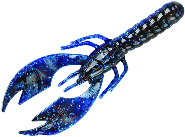 Picture of Yum Craw Papi Soft Plastic Crawfish, 3 3/4", Virgo Blue,8/Bag