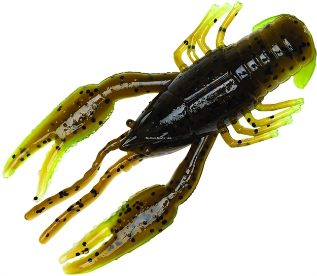 Picture of Yum Crawbug Finesse Craw, 3 1/4", Green Pumpkin/Chartreuse,8/Bag