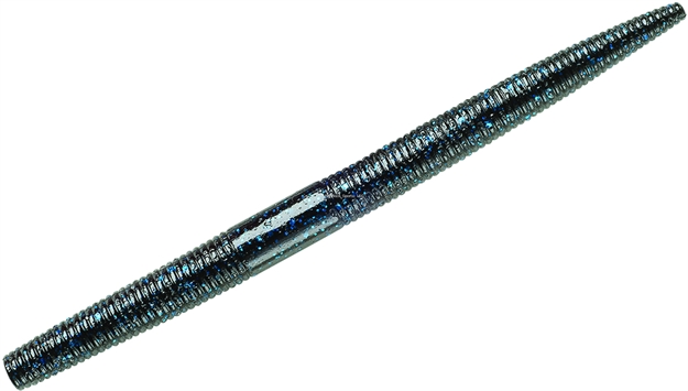 Picture of Yum Dinger Soft Plastic Worm 4", Black/Blue Flake,10/Bag YDG421