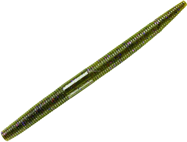 Picture of Yum Dinger Worm, 4", Green Pumpkin/Purple Flake,10/Bag