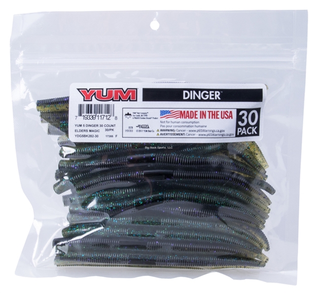 Picture of Yum Dinger Worm 5", Elders Magic, 30/Bag