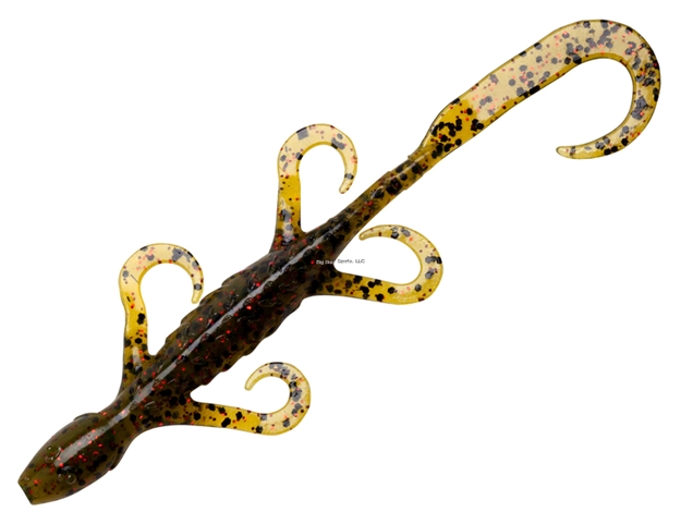 Picture of Yum Lizard, 4", Watermelon Red Flake, 12/Bag