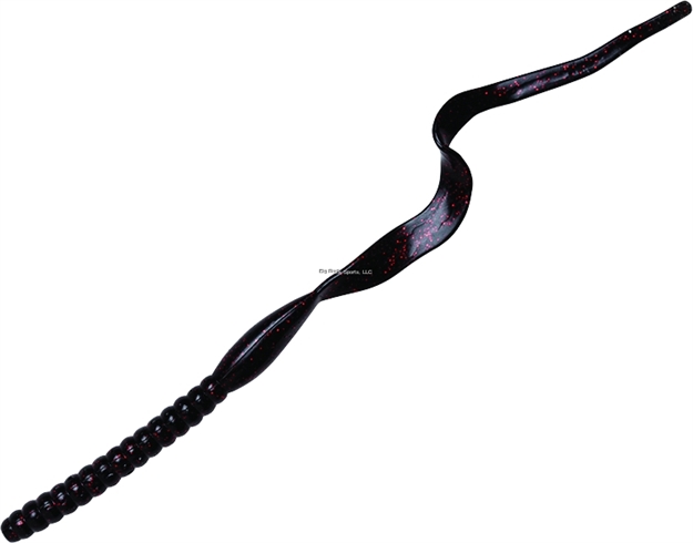 Picture of Yum Ribbontail Worm, 7 1/2", Black Neon, Floating,12/Bag