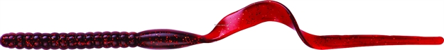 Picture of Yum Ribbontail Worm, 7 1/2", Cranberry 12Ct