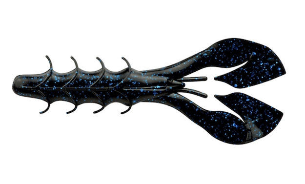 Picture of Yum Spine Crw 3.75"-Black/Bl FL 8Pk