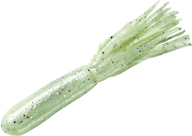 Picture of Yum Tube , 4", White/Silver Flake, Floating,6/Bag