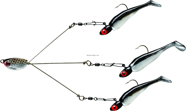 Picture of Yum  Brella Ultralight Tripod 3-Wire Fishing Rig, 1/16 Oz, Money Fry Pearl/Black, Floating