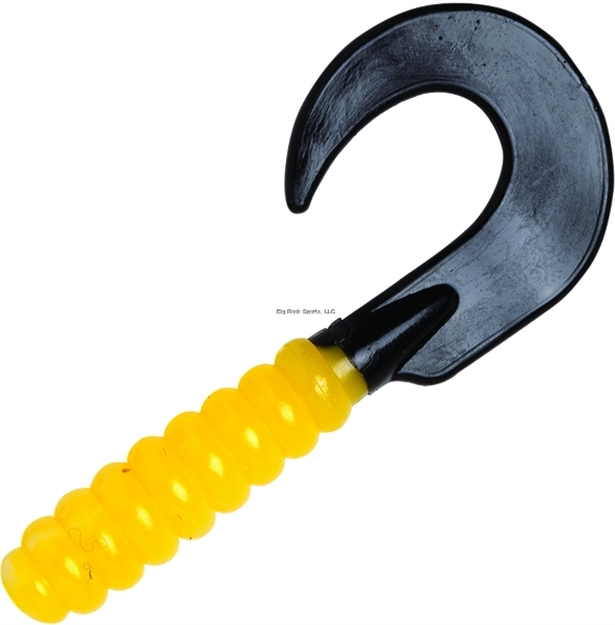 Picture of Yum Walleye Curltail Grub, 3", Bumble Bee, Floating,12/Bag