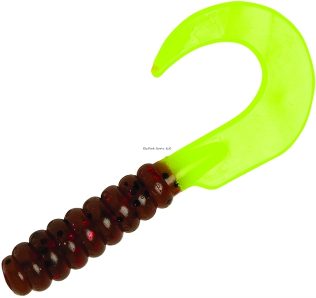 Picture of Yum Walleye Curltail Grub, 3", Butterscotch Chartreuse, 12/Bag