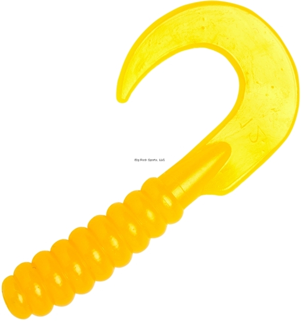 Picture of Yum Walleye Curltail Grub, 3", Lemon, Floating,12/Bag