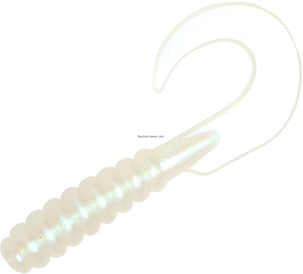 Picture of Yum Walleye Curltail Grub, 3", Pearl White, Floating,12/Bag