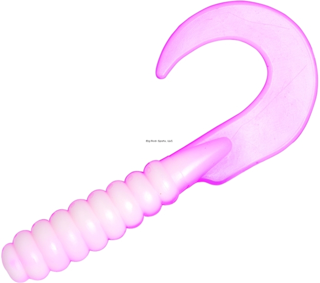 Picture of Yum Walleye Curltail Grub, 3", Pinkblush, Floating,12/Bag