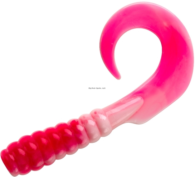 Picture of Yum Walleye Curltail Grub, 4", Pink Blush, 12/Bag