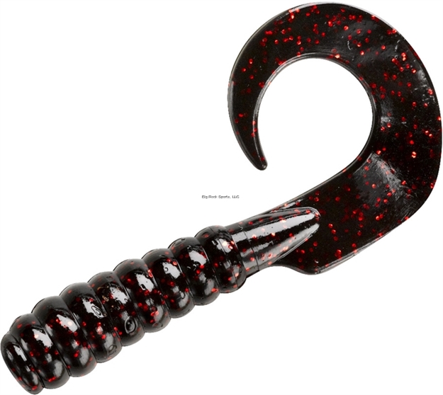 Picture of Yum Walleye Grub, 4 , Black Neon, 12/Bag