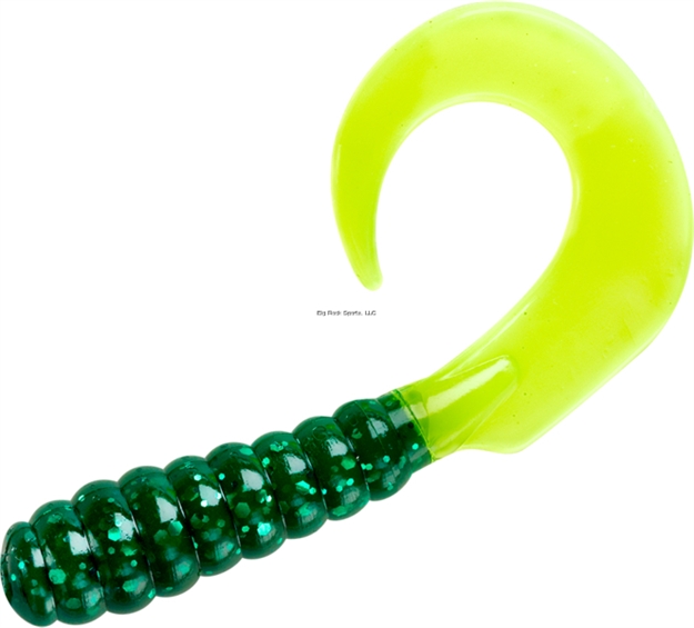 Picture of Yum Walleye Grub, 4 , Junebug Chartreuse, 12/Bag