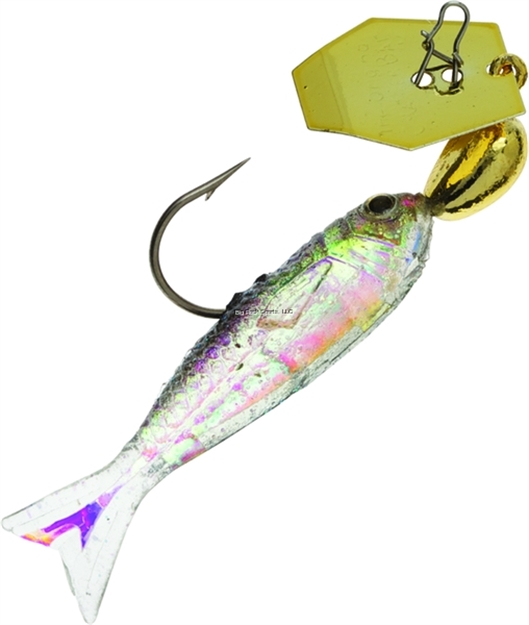 Picture of Z-Man Chatterbait Flashback Mini Bladed Swim Jig, 1/16 Oz, Gold/Black