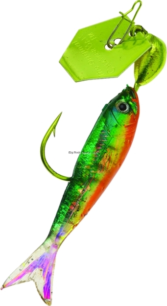 Picture of Z-Man Chatterbait Flashback Mini Bladed Swim Jig, 1/8 Oz, Chartreuse/Firetiger