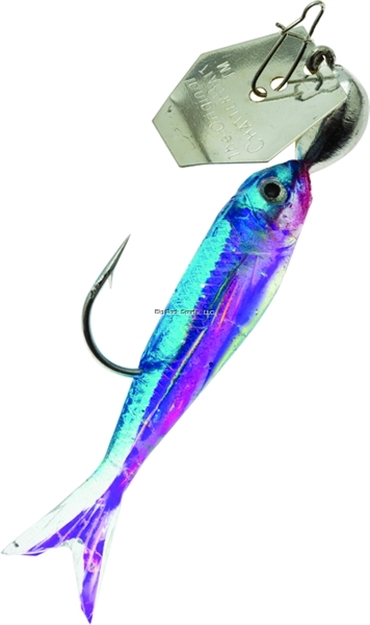 Picture of Z-Man Chatterbait Flashback Mini Bladed Swim Jig, 1/8 Oz, Silver/Blue