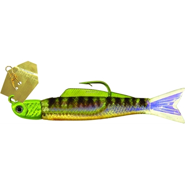 Picture of Z-Man Chatterbait Flashback Mini Bladed Swim Jig, 3/16 Oz, Chartreuse/Firetiger