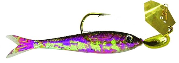 Picture of Z-Man Chatterbait Flashback Mini Bladed Swim Jig, 3/16 Oz, Gold/Black
