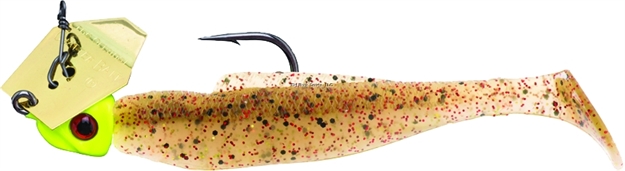 Picture of Z-Man Diezel Inshore Chatterbait Bladed Swimbait, 4", 1/4 Oz, Houdini Gold Blade/Chartreuse Head