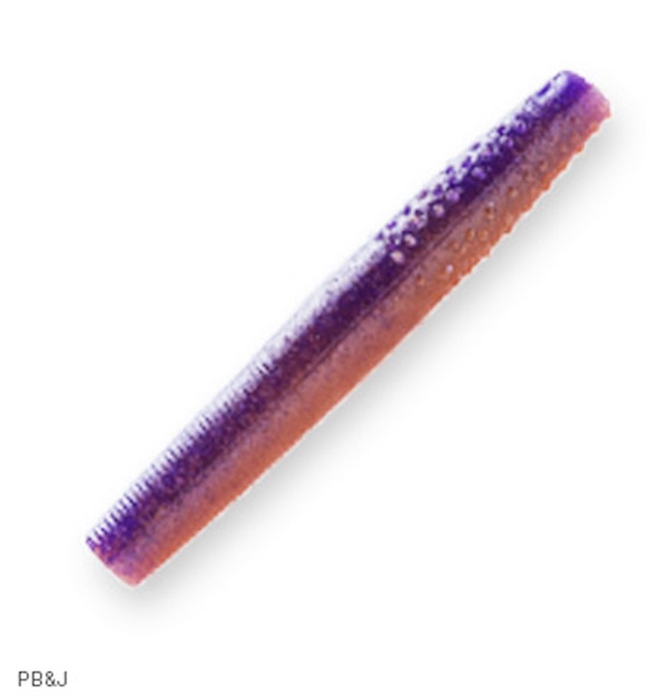 Picture of Z-Man Elaztech Finesse Trd Ned Rig Worm, 2 3/4", Peanut Butter & Jelly, 8/Pack