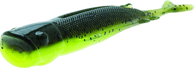 Picture of Z-Man Elaztech Pop Shadz Soft Plastic Surface Popper, 4", Watermelon/Chartreuse, Floating, 3/Pack
