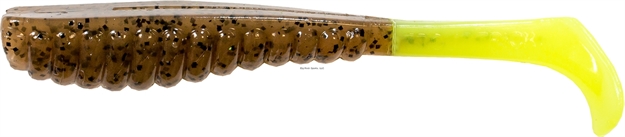 Picture of Z-Man Elaztech Swimmin' Trout Trick 3.5" Pumpkin/Chartreuse Tail 6 Pack