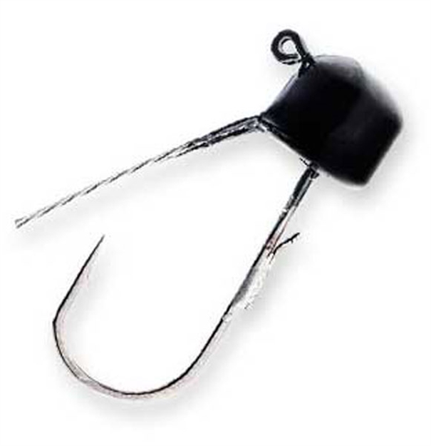 Picture of Z-Man Finesse Shroomz Weedless Jighead, 1/10 Oz, Black, 5/Pack FJHW110-02PK5 879020007135