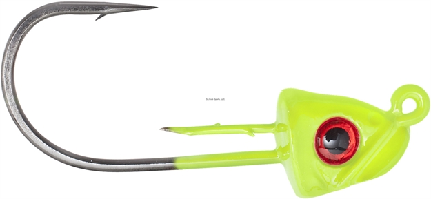 Picture of Z-Man Jigheadz Jighead W/Barbed Keeper, 1/4 Oz, Chartreuse, 3/Pack