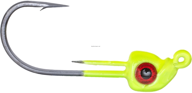 Picture of Z-Man Jigheadz Jighead W/Barbed Keeper, 1/8 Oz, Chartreuse, 3/Pack