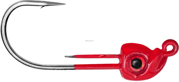 Picture of Z-Man Jigheadz Jighead W/Barbed Keeper, 1/8 Oz, Red, 3/Pack