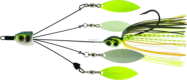 Picture of Z-Man Quadzilla Four-Arm Spinnerbait, 7", 3/4 Oz, Chartreuse Sexy Shad
